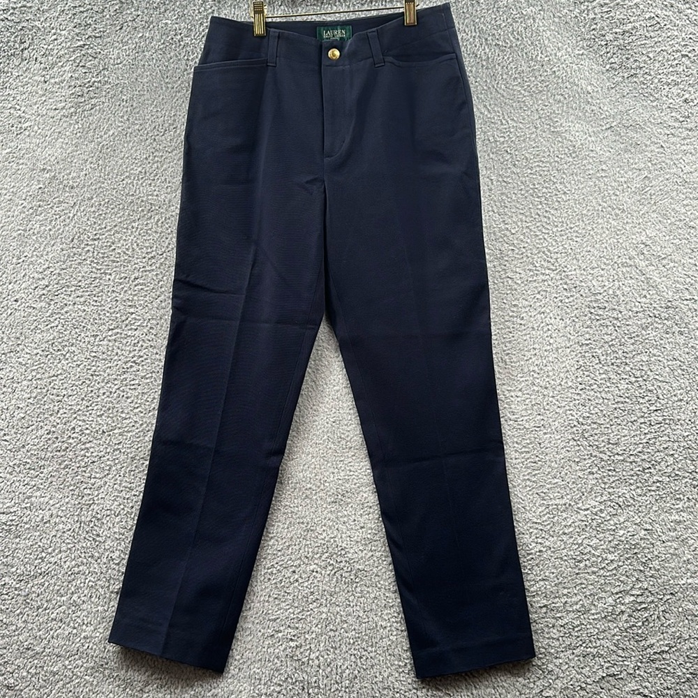 Lauren Ralph Lauren Womens Navy Blue Pants Size 8 Petite